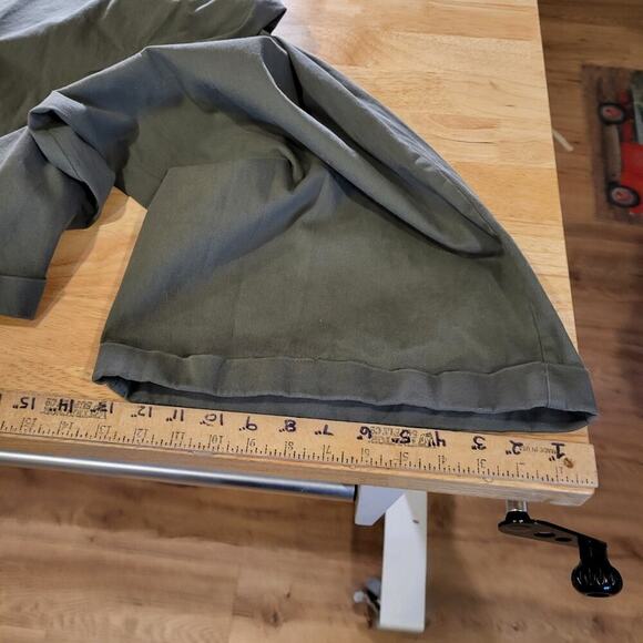 A.N.A 2X Army Green Short Sleeve Jumpsuit Button Collared Pockets Cotton - Picture 4 of 14